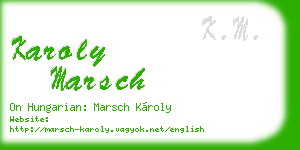 karoly marsch business card